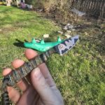 I picked up this beautiful copper and nickel Damascus mini knife with a mammoth molar handle. MD edgeworks is the custom builder of this little guy.