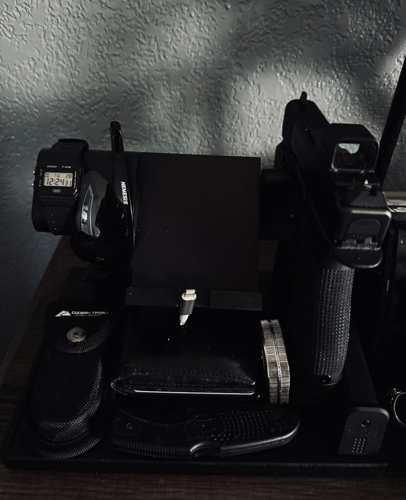 New Pistol Rack/Phone Dock/Dump Tray