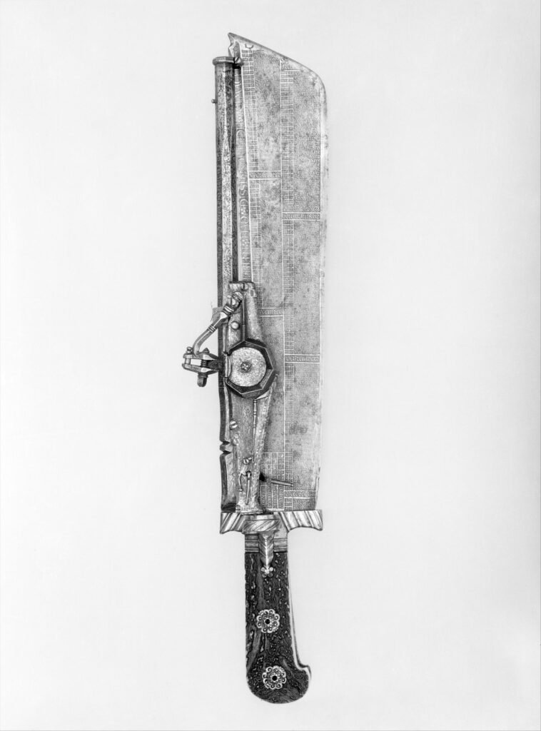Ambrosius Gemlich's Hunting Knife Combined with Wheellock Pistol,1540s [2754x3722]