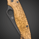 Stabilized ash wood burl on the Spyderco PM2!