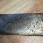 Sorry if not allowed but this was my grandads 14” and he passed it down to my papa who also recently passed and now it’s mine, I’m always smoking huge pieces of meat & would love to get it back in action, I’m curious if anyone has any idea of how old this knife is?