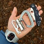 Casio Gshock , Nite ize doohickey , Rovyvon flashlight , Vargo whistle , Black Diamond carabiner , Spyderco Delica 4 Vg10 🫡