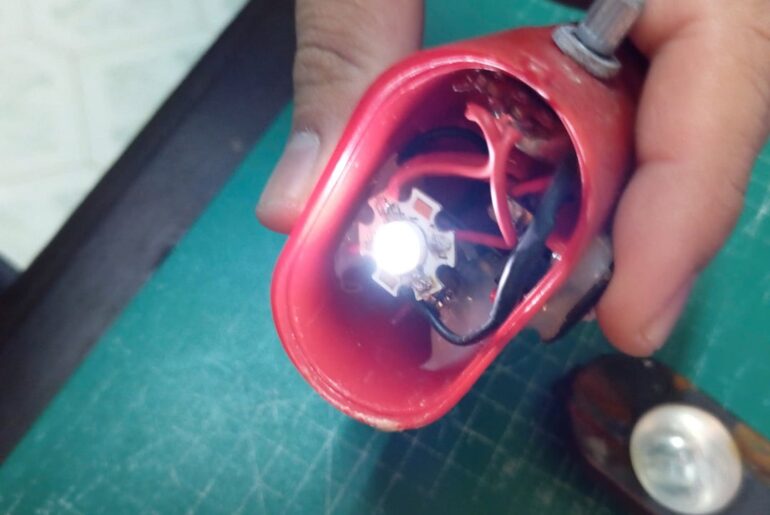 Some of the flashlights I made myself back in college P1