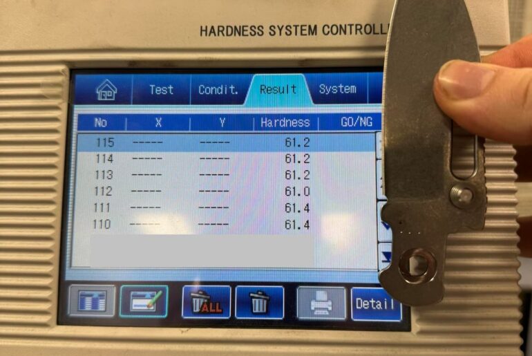 Easter Rockwell Hardness Results!