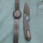 In anticipation of the reyurn of the Artemis 2 return tonight, I'm wearing my Moonswatch. Paired with my Vosteed Porcupine