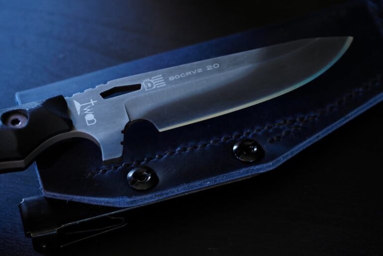 My First Two - TB-Outdoor S-Neck and Dawson Knives Outcast. Also, my first DIY Sheath.