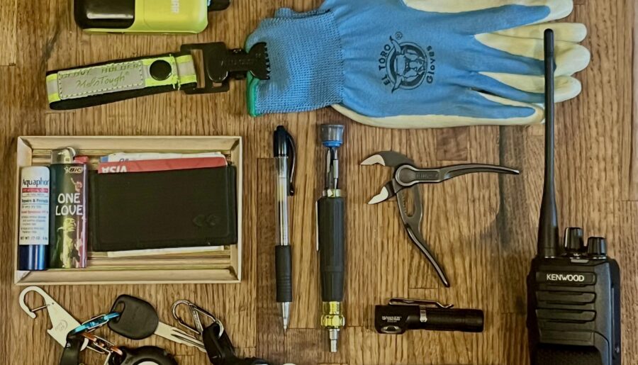 Campground maintenance. These small tools are all I need to save me from pulling out the tool bag for almost all small repairs.