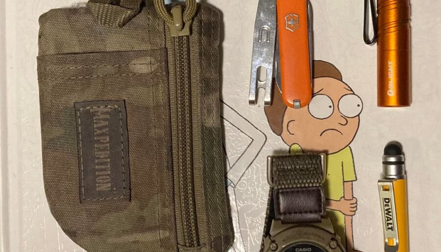 At the end of the Day everything goes to the Wallet. If I wake up late for work no searching Just grab and go. Then I can put them in there proper pocket or location at later time.
