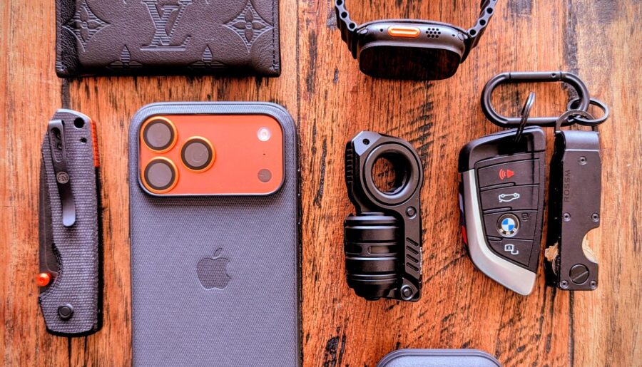 Black with Orange Accent EDC
