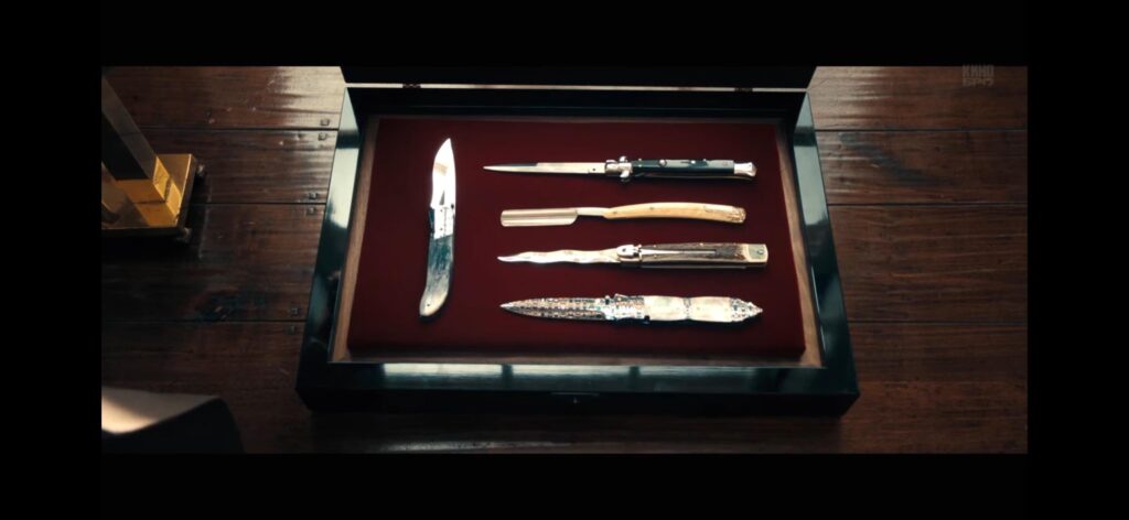 What are those knives that Bernie Rose has in the movie Drive?