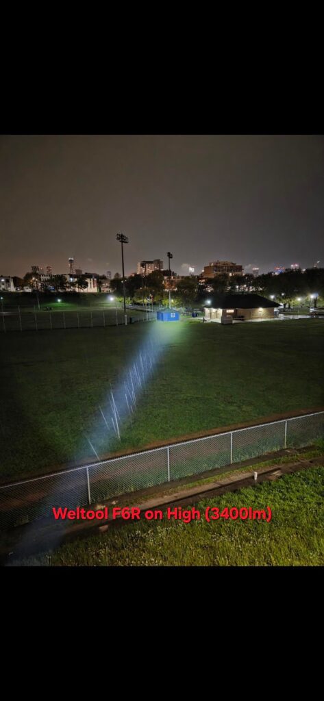 Weltool F6R beamshot on High setting (3400 Lumens)