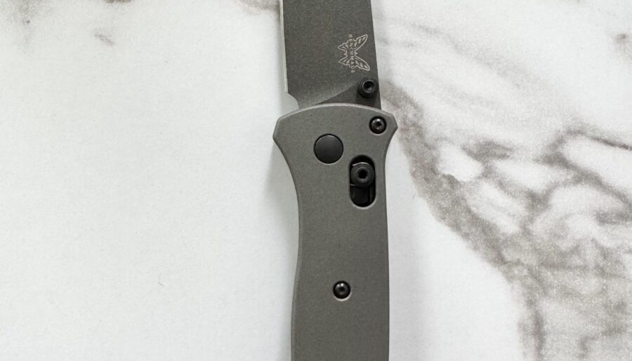 Benchmade Bailout with Rockscale Titanium Scales.