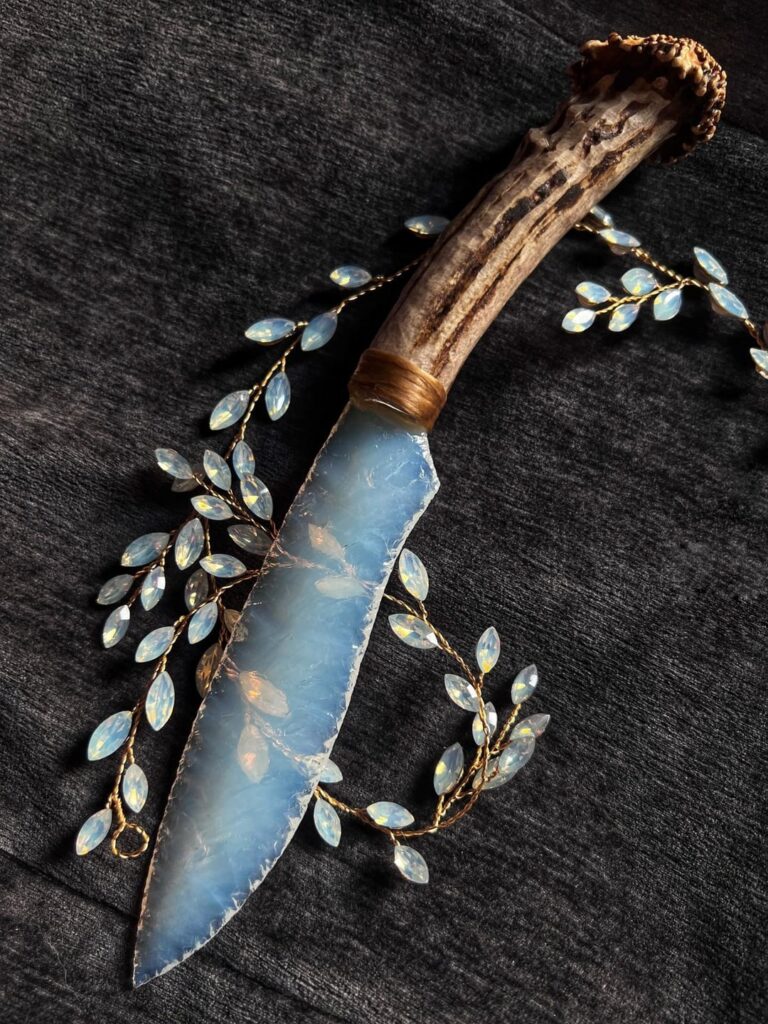 Not steel. Not stone. Man-made opal. Thoughts?