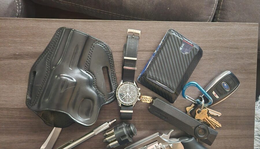 Here’s all of the crap that I carried around today.