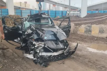 On Camera, Speeding BMW Falls Off Mumbai Coast Road Bridge, 3 Dead