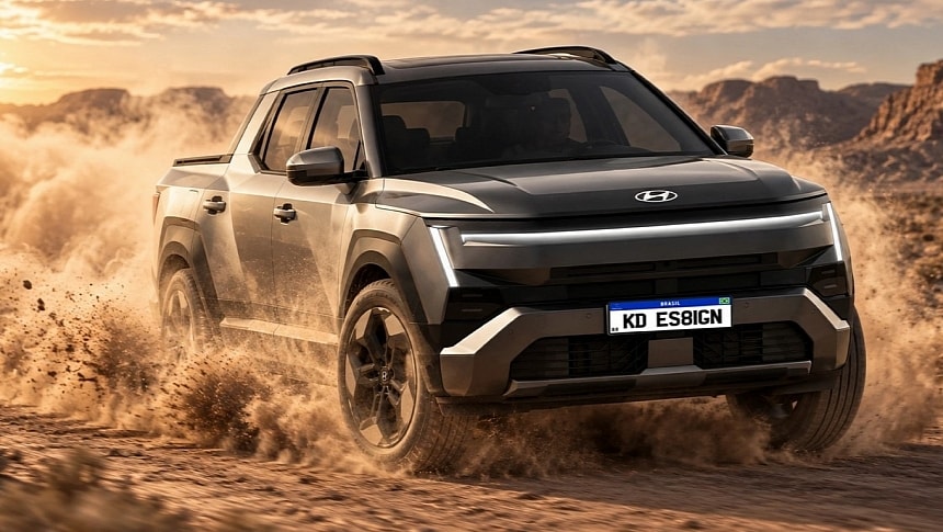 2028 Hyundai Santa Cruz rendering by KDesign AG 2028 Hyundai Santa Cruz rendering by KDesign AG