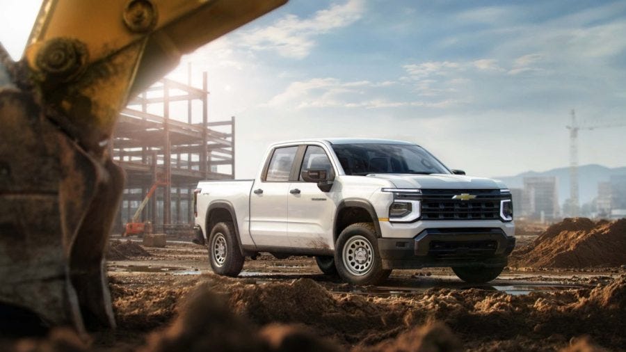 pickup truck parked on a construction site