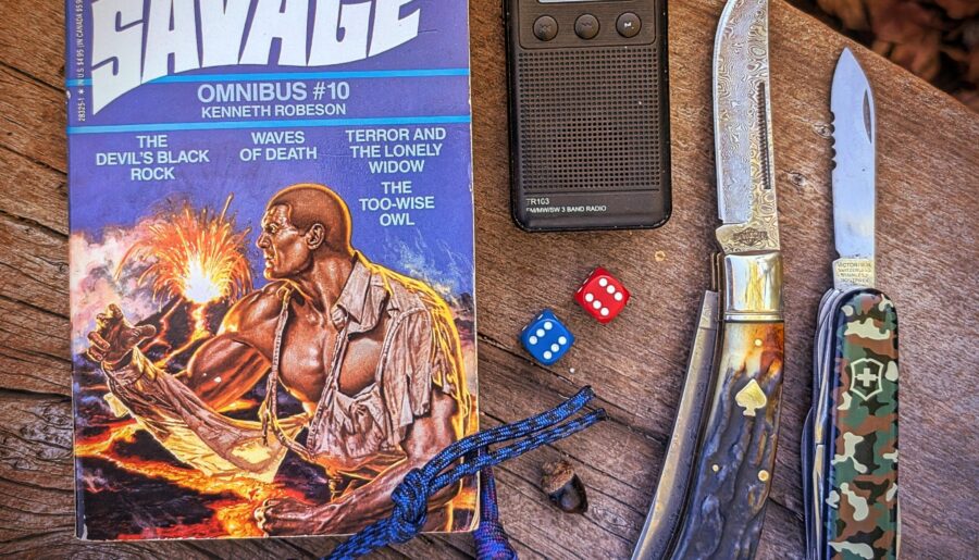 Just a savage outdoor reading session EDC