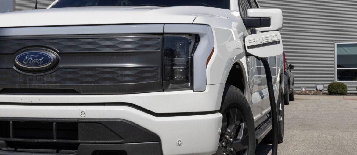 A Ford F-150 Lightning.