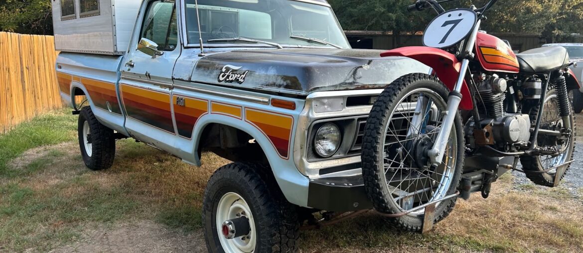 1976 Ford F-250 Highboy pickup truck camper