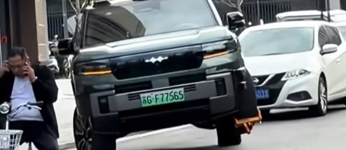 Watch This BYD Hit The Three-Wheeled Motion To Avoid A Parking Boot