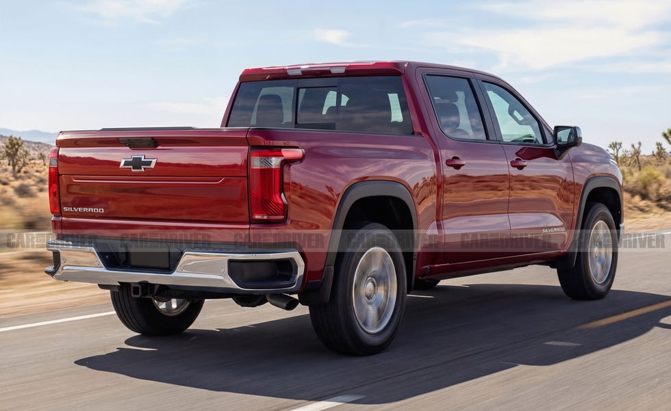 2027 Chevrolet Silverado rear render 2027 chevrolet silverado rear render