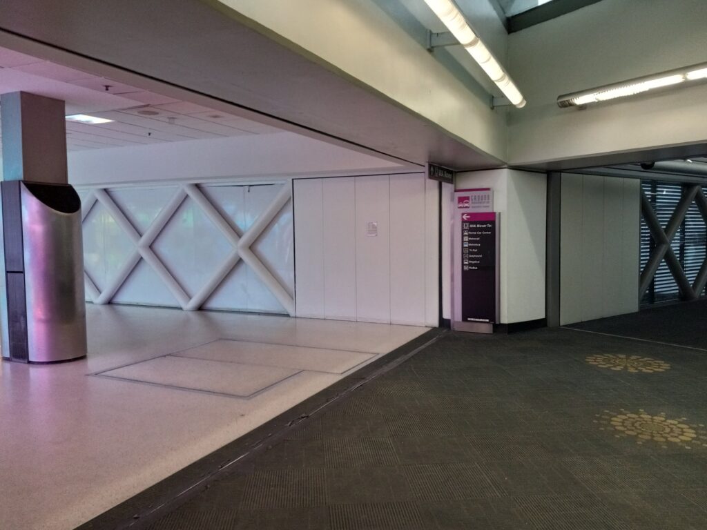 Inside a parking garage at Miami International Airport